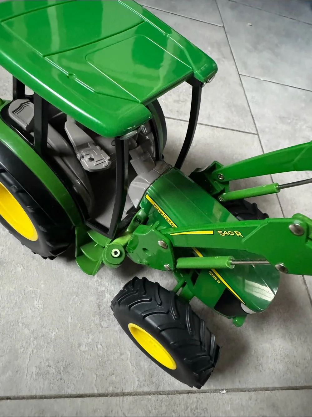 John Deere Green and Yellow Front Loader Tractor Toy